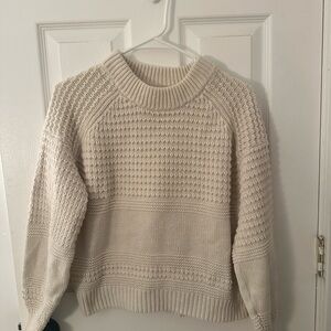 Universal Thread Cream Textured Crewneck Sweater